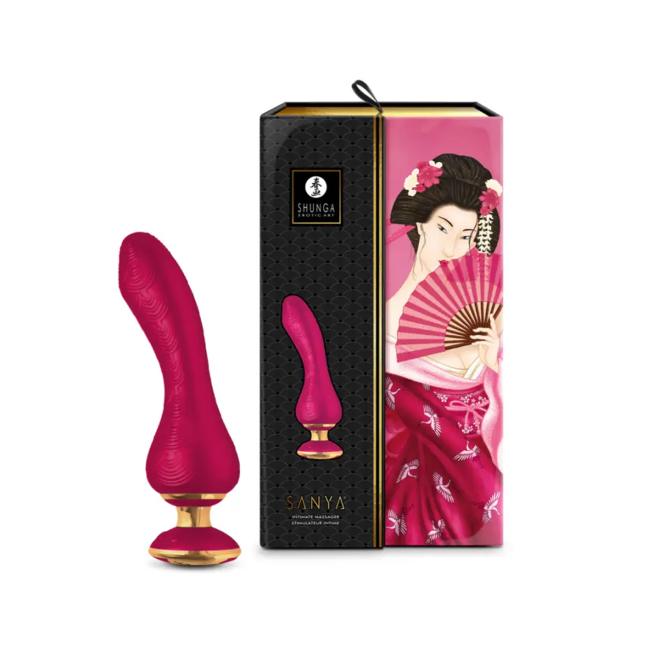 ⁨Shunga Sanya Raspberry - personalny masażer silikonowy 18,5 cm⁩ w sklepie Wasserman.eu