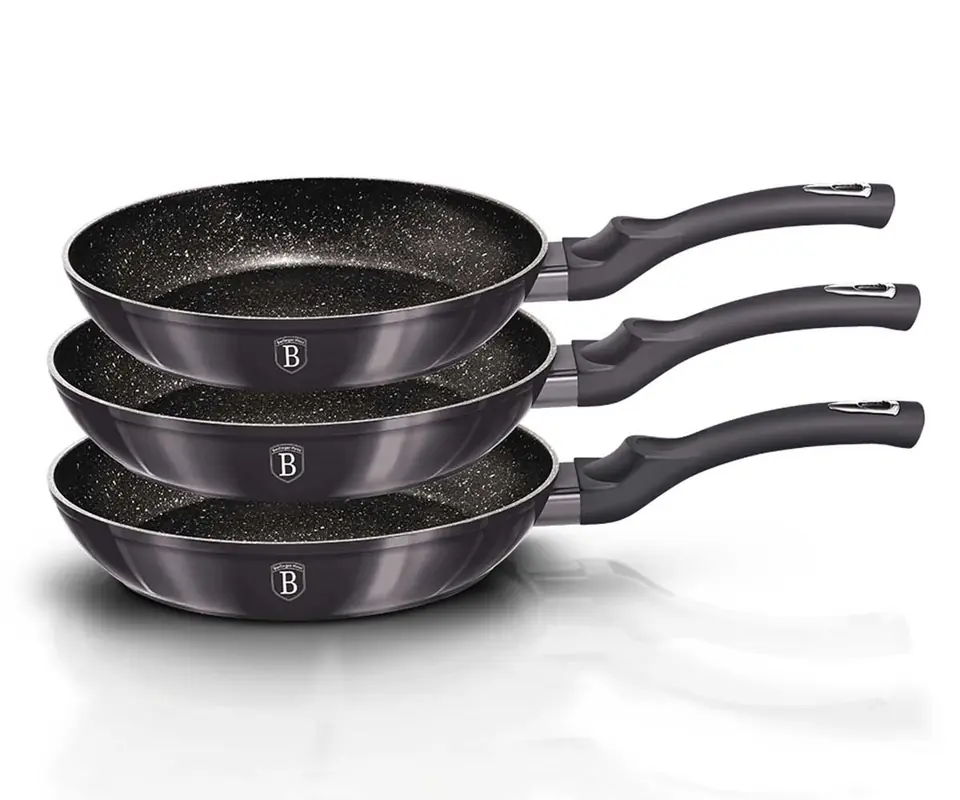 SET OF 3 GRANITE PANS BERLINGER HAUS BH-6903 CARBON PRO at Wasserman.eu