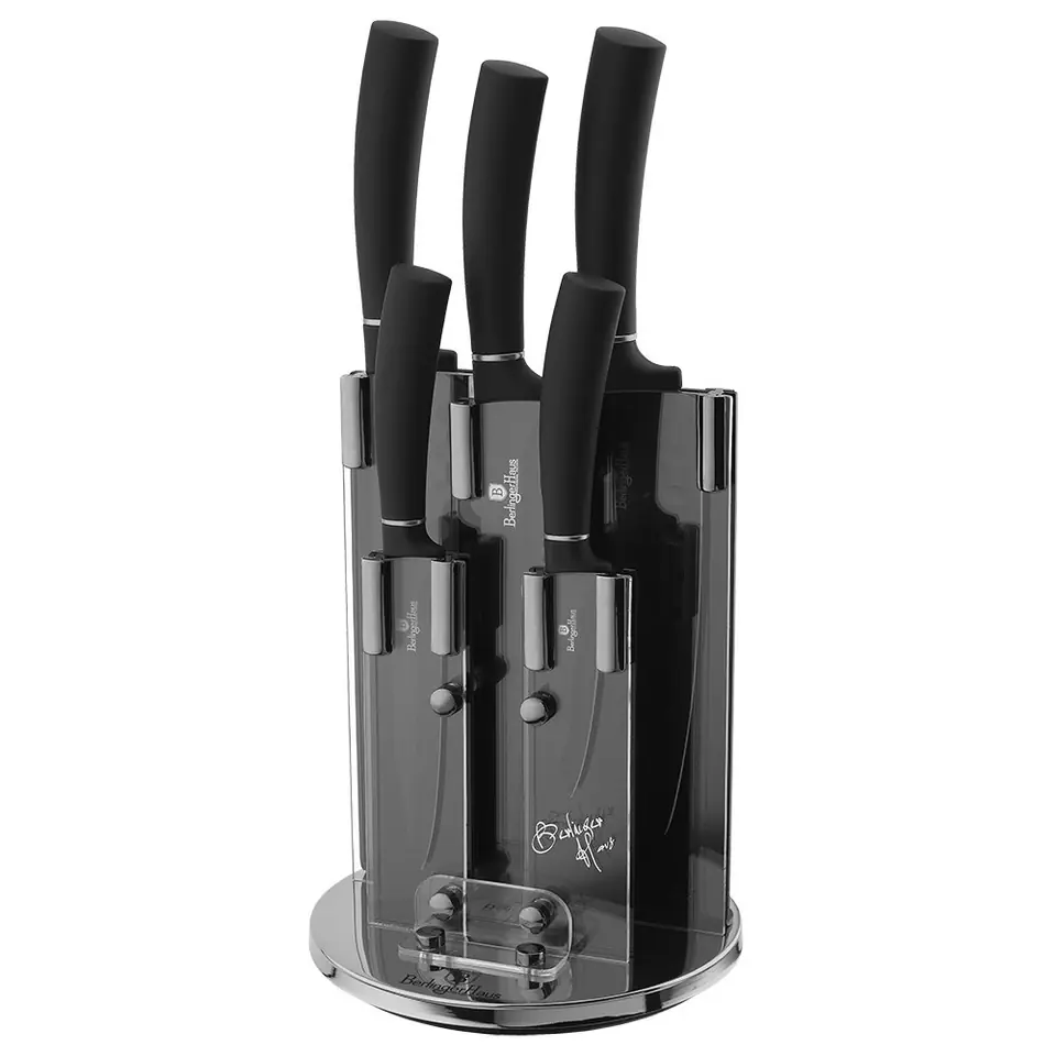 ⁨GRANITE KNIFE SET BERLINGER HAUS BH-2382 Black Silver⁩ at Wasserman.eu