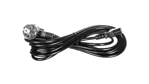 ⁨Schuko power cord (type F, CEE 7/7) - IEC C13 5m black 51320⁩ at Wasserman.eu