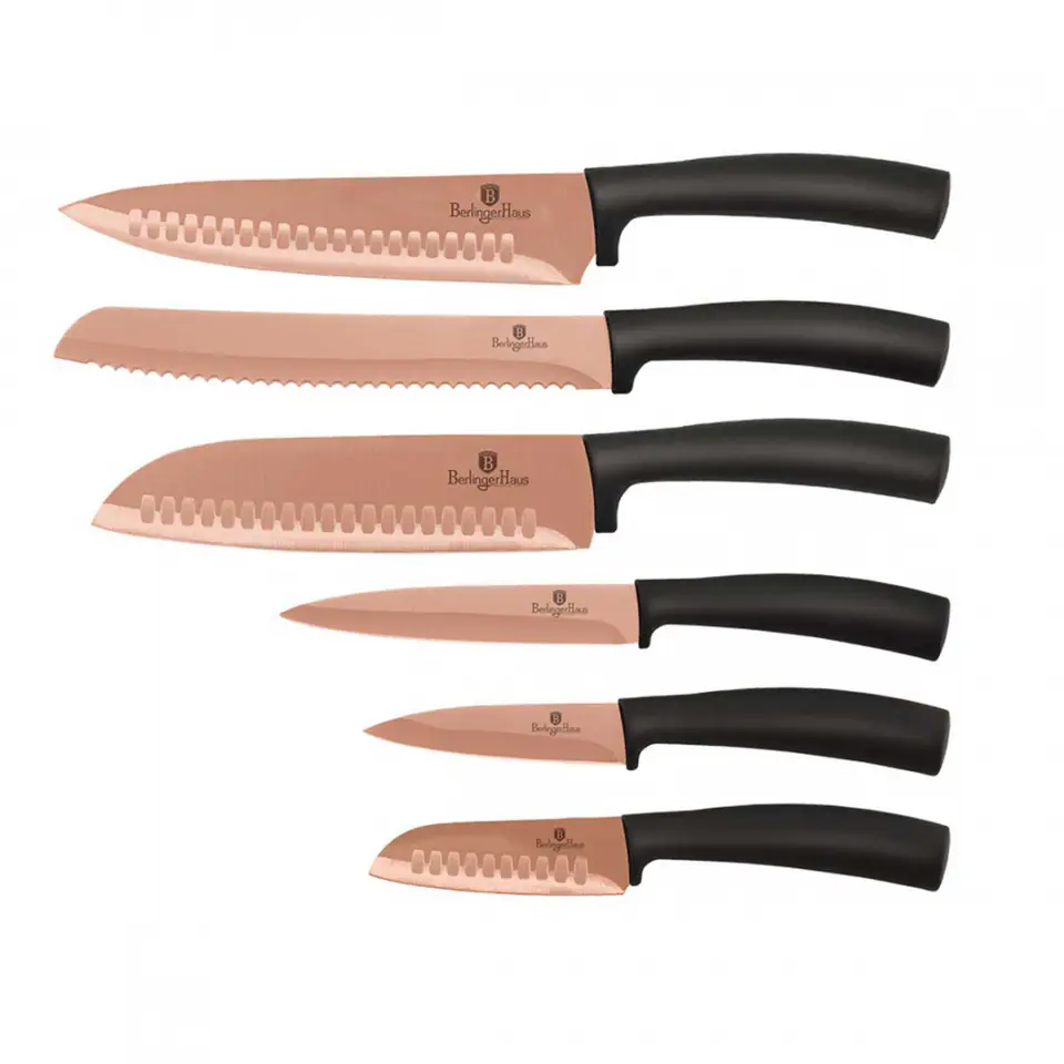 ⁨KITCHEN KNIFE SET BERLINGER HAUS BH-2648 ROSE GOLD⁩ at Wasserman.eu