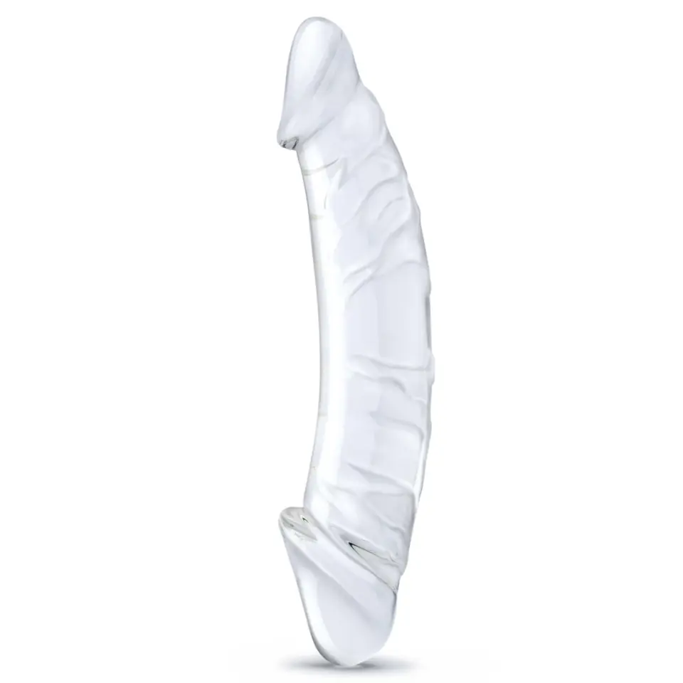 Glas Girthy - szklana maszyna intymna 26 cm, dwustronna, borokrzemowe szkło w sklepie Wasserman.eu