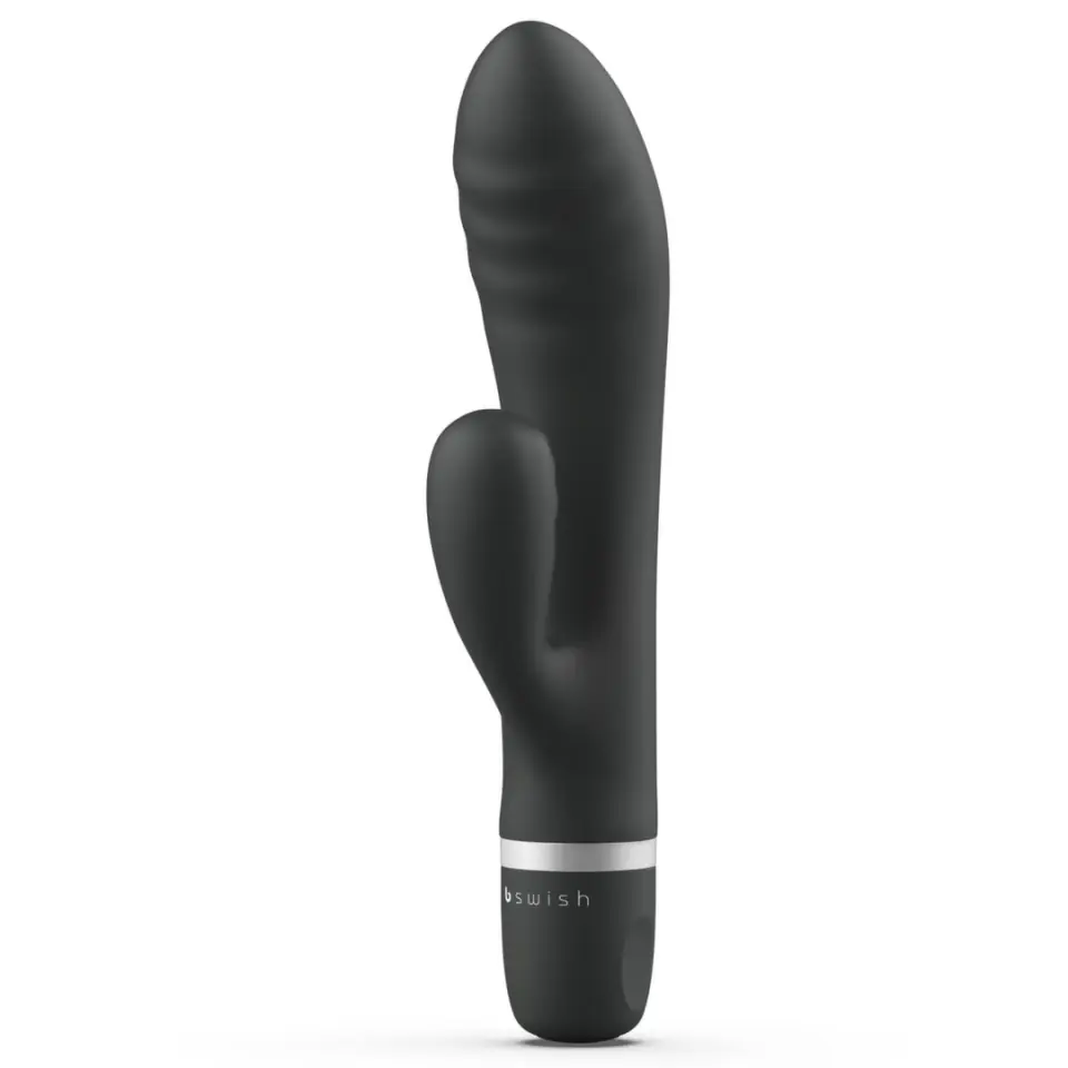 ⁨B Swish Bwild Classic Wave Black - silikonowy model z podwojnym systemem wibracji⁩ w sklepie Wasserman.eu