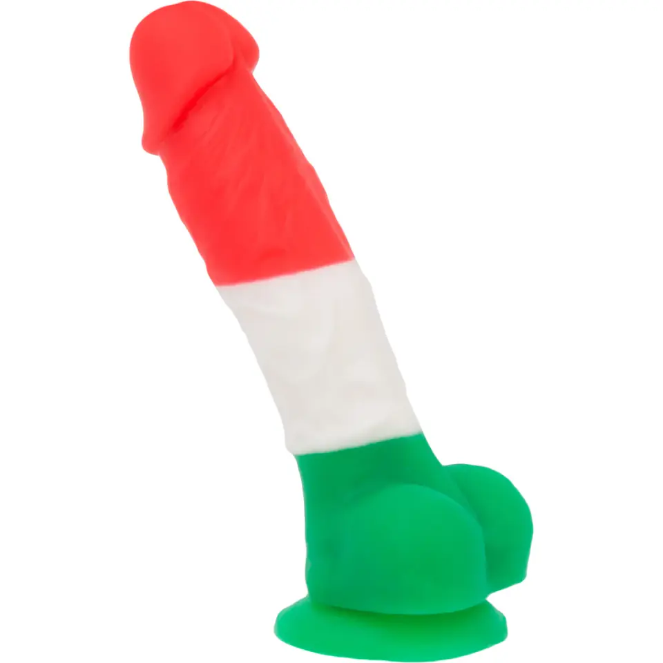 ⁨Addiction Leonardo 18 cm silikonowy model z przyssawką i jądrami⁩ w sklepie Wasserman.eu