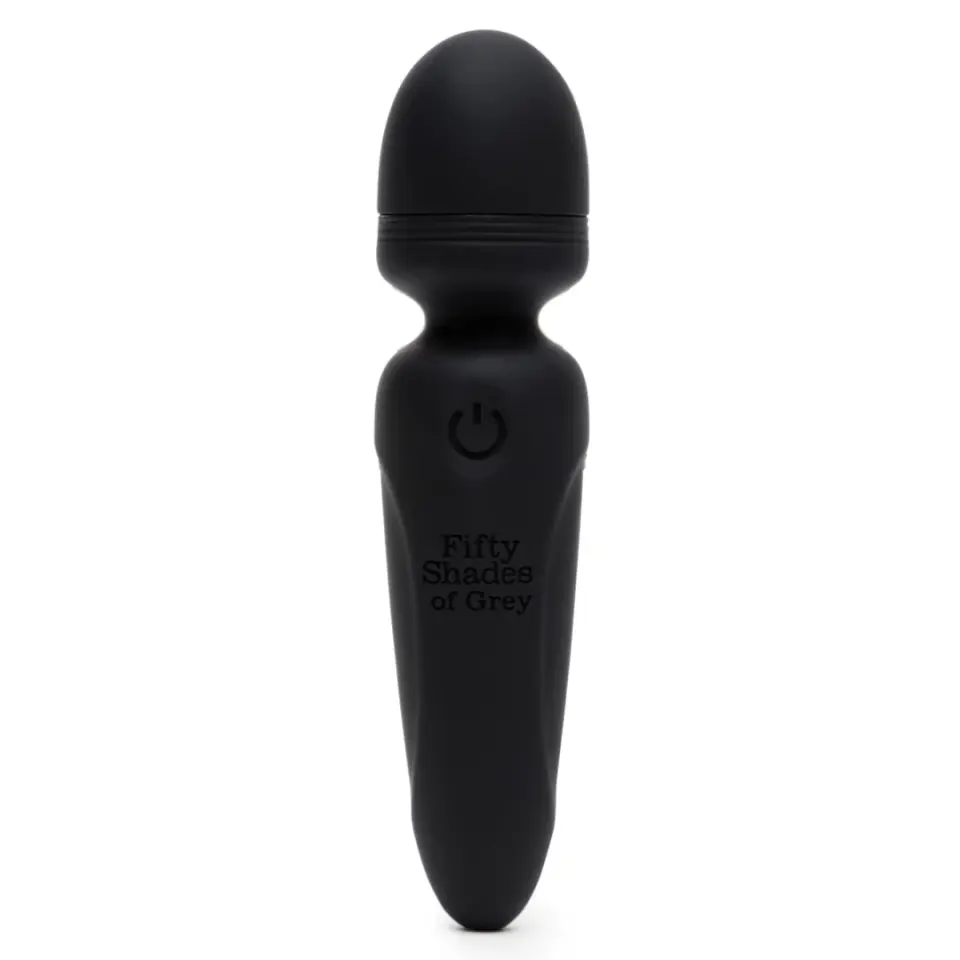 ⁨Fifty Shades of Grey Sensation Mini Wand - masażer, silikon, USB, czarny⁩ w sklepie Wasserman.eu