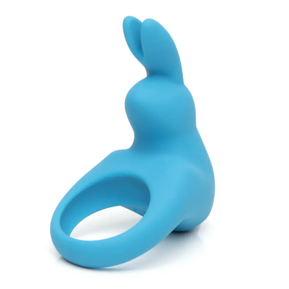 ⁨Happy Rabbit Blue - Wibrujący pierścień silikonowy, 12 trybow, USB⁩ w sklepie Wasserman.eu