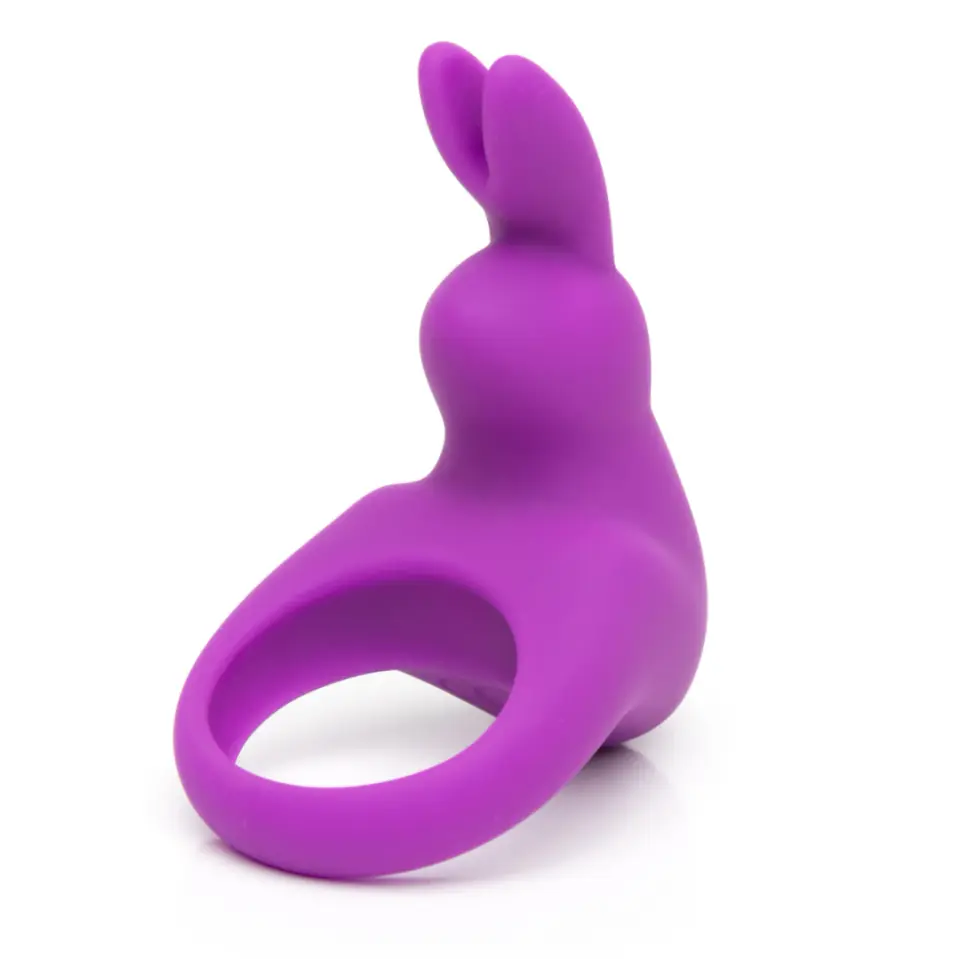 ⁨Happy Rabbit Pierścień Wibrujący Purple 12 Trybow Silikonowy USB⁩ w sklepie Wasserman.eu