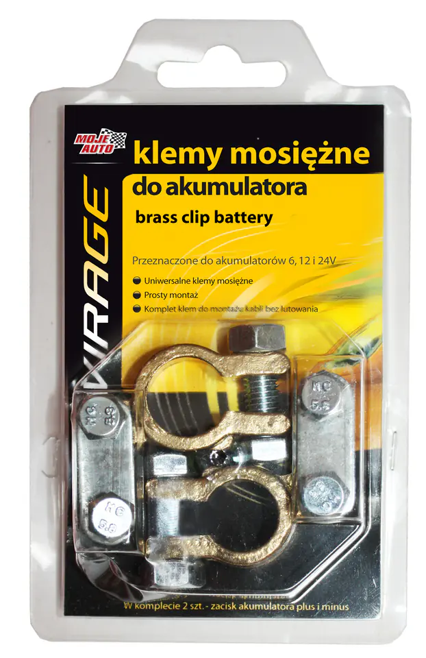 KLEMY MOSIĘŻNE DO AKUMULATORA 2 SZT(+/-) w sklepie Wasserman.eu