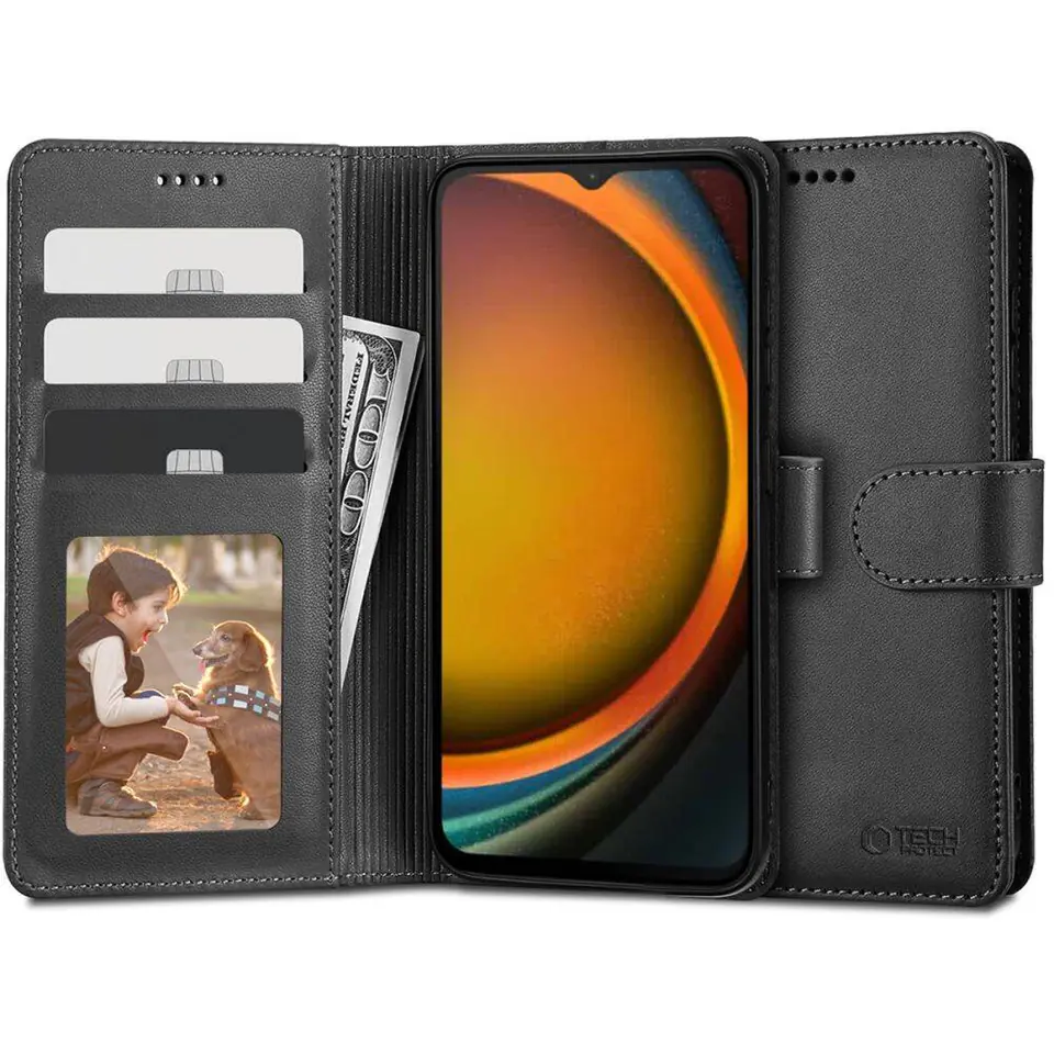 ⁨Etui SAMSUNG GALAXY XCOVER 7 Tech-Protect Wallet czarne⁩ w sklepie Wasserman.eu