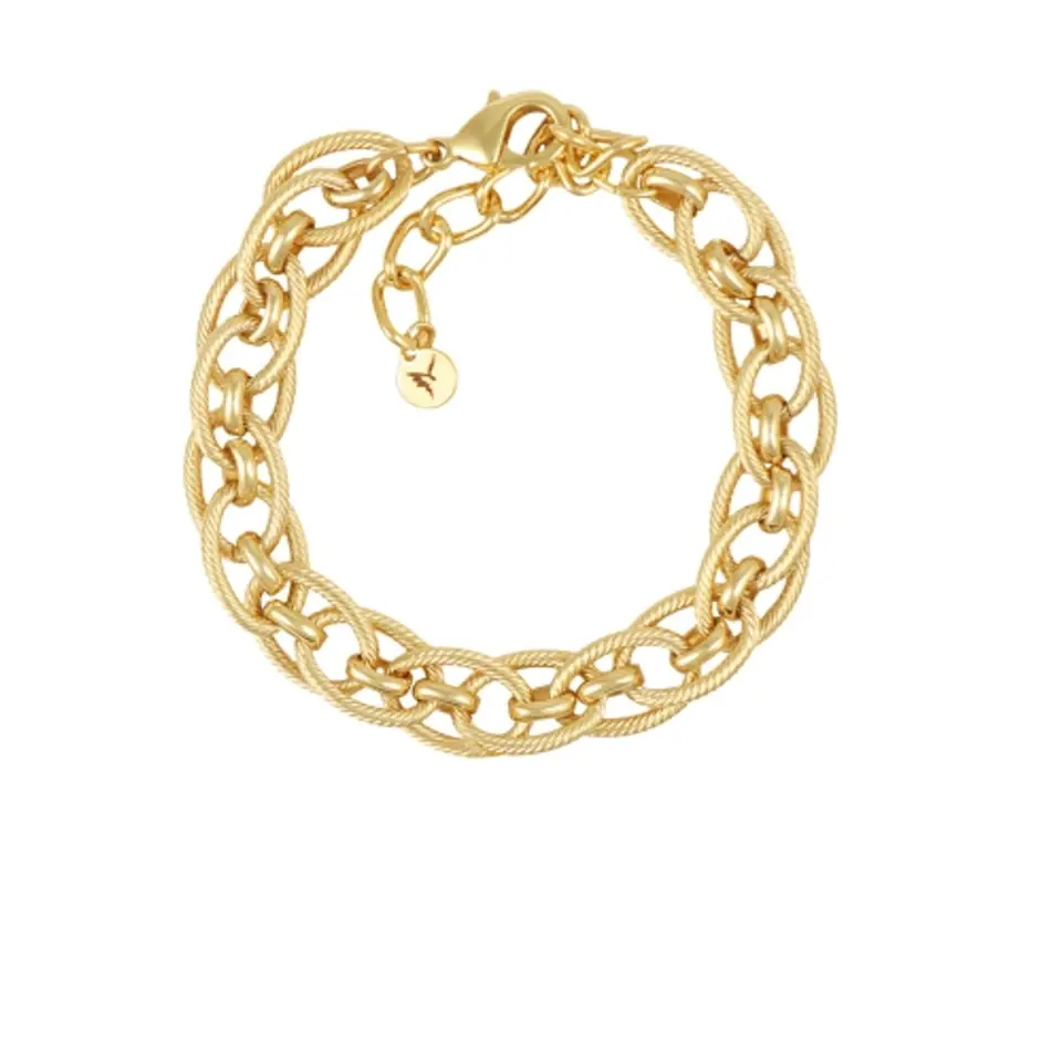 ⁨Bransoletka o ciekawym splocie z kolekcji Modern (B23/LAT/62AU)⁩ w sklepie Wasserman.eu