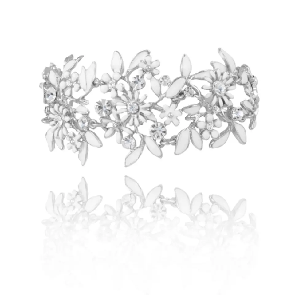 ⁨Bransoletka kwiatuszki z kolekcji Wedding Dream (B8157AG/BIEL)⁩ w sklepie Wasserman.eu