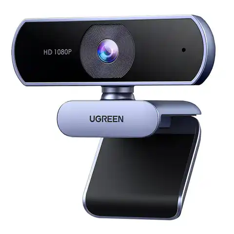 ⁨Kamera internetowa z mikrofonem Ugreen 15728 USB (srebrna)⁩ w sklepie Wasserman.eu