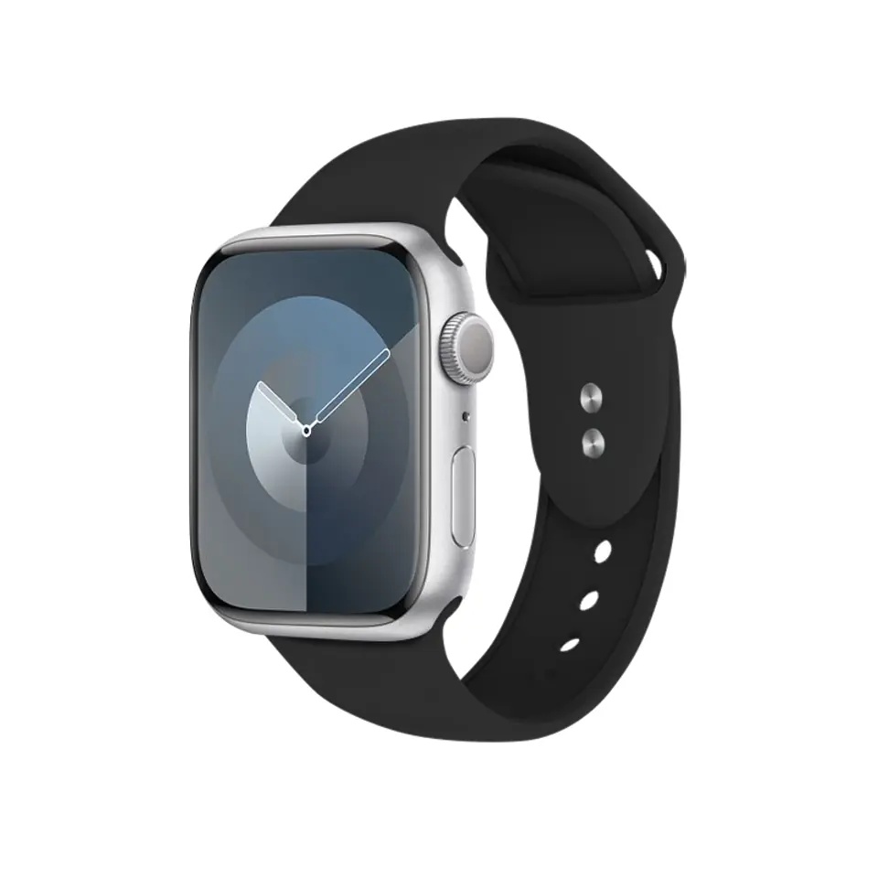 ⁨Crong Liquid - Pasek do Apple Watch 38/40/41 mm (czarny)⁩ w sklepie Wasserman.eu