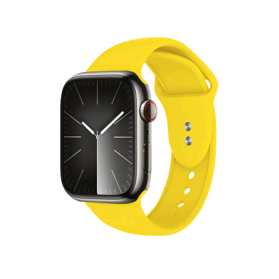 ⁨Crong Liquid - Pasek do Apple Watch 42/44/45/49 mm (żółty)⁩ w sklepie Wasserman.eu