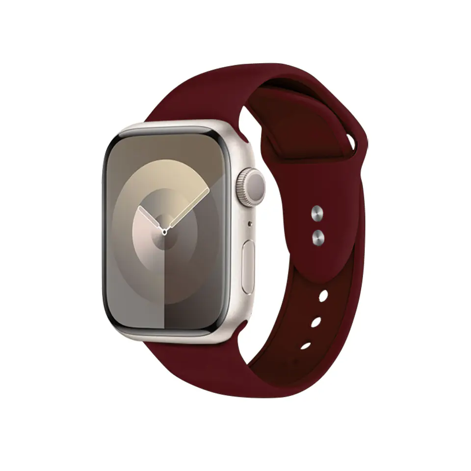 ⁨Crong Liquid - Pasek do Apple Watch 38/40/41 mm (bordowy)⁩ w sklepie Wasserman.eu
