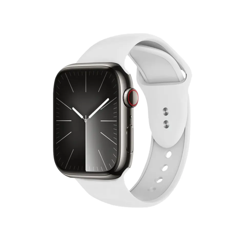 ⁨Crong Liquid - Pasek do Apple Watch 44/45/46/49 mm (biały)⁩ w sklepie Wasserman.eu