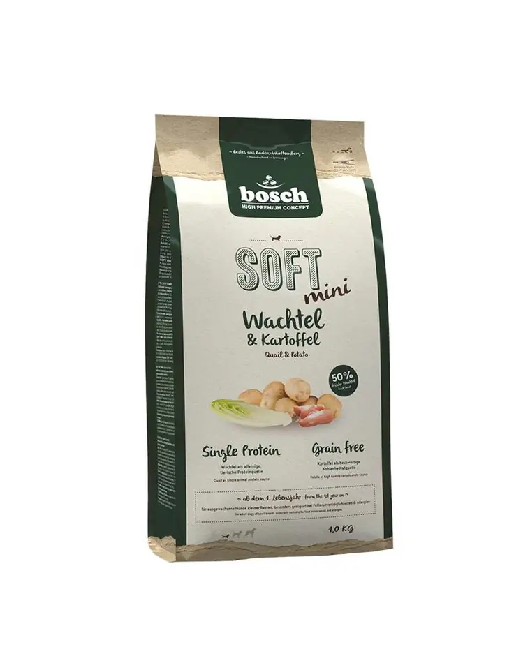 ⁨Bosch Soft Mini Quail & Potatoes 1 kg - Dry dog food⁩ at Wasserman.eu