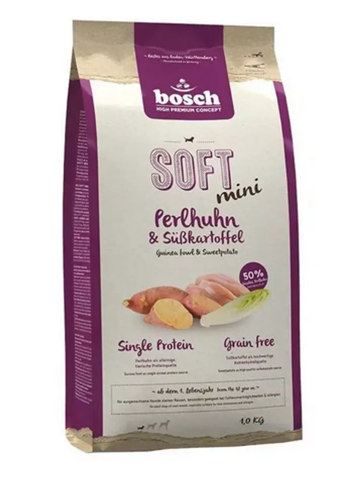 ⁨BOSCH Soft Mini Guinea fowl & Batat 1 kg⁩ at Wasserman.eu