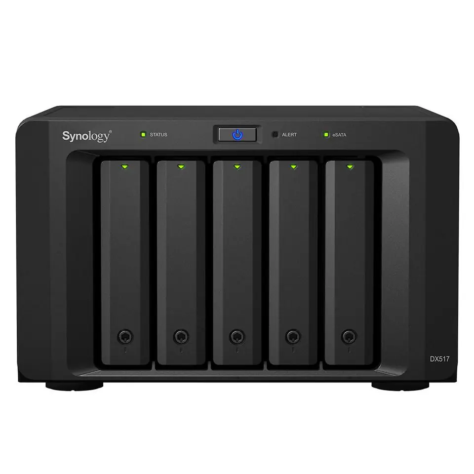 ⁨Synology DX517 disk array Desktop Black⁩ at Wasserman.eu