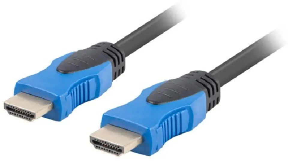⁨Lanberg CA-HDMI-20CU-0045-BK HDMI cable 4.5 m HDMI Type A (Standard) Black, Blue⁩ at Wasserman.eu