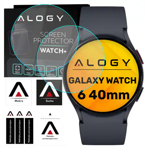 ⁨2x Szkło Hartowane do Samsung Galaxy Watch 6 40mm ochronne na smartwatch Alogy Screen Protector Watch+⁩ w sklepie Wasserman.eu