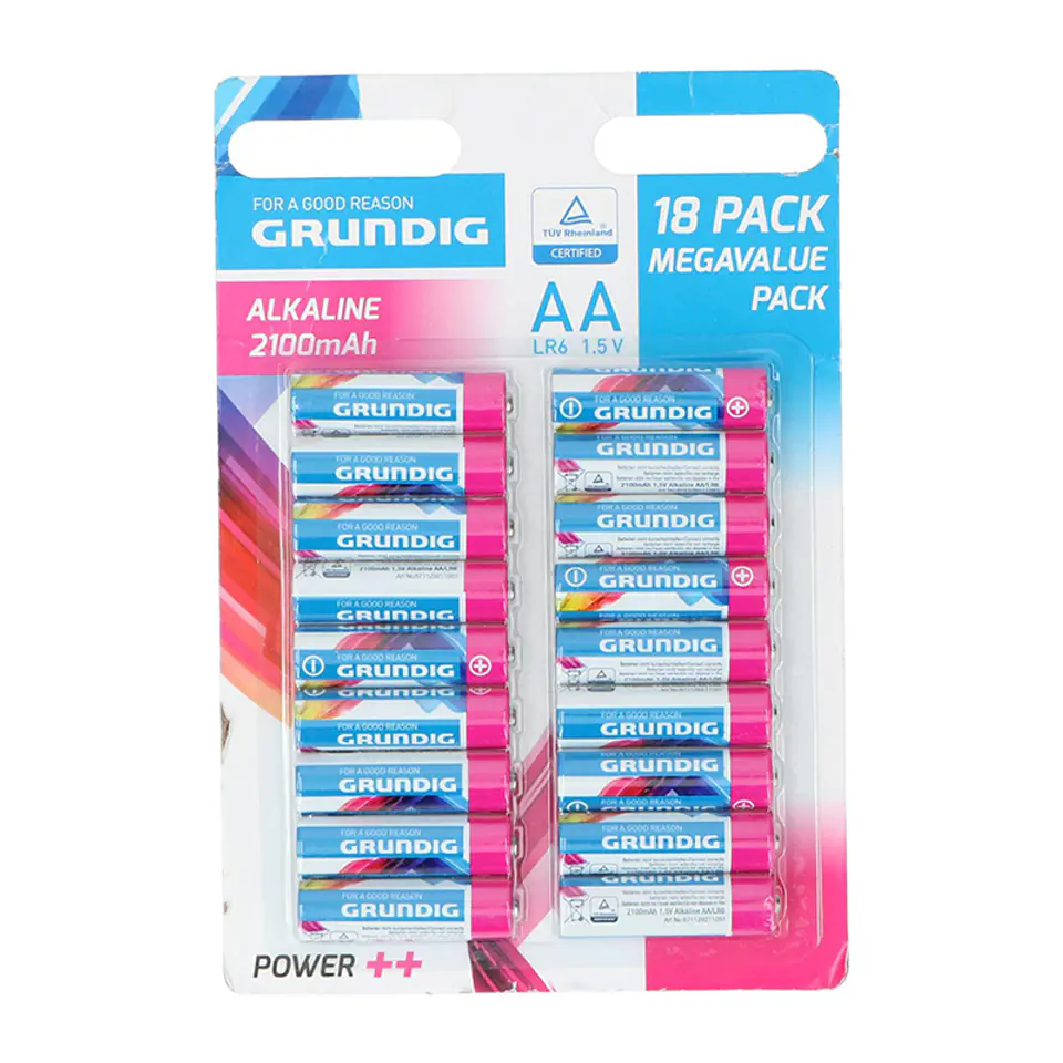 ⁨Grundig - Zestaw baterii alkalicznych AA / LR6 1.5V 18 szt.⁩ w sklepie Wasserman.eu
