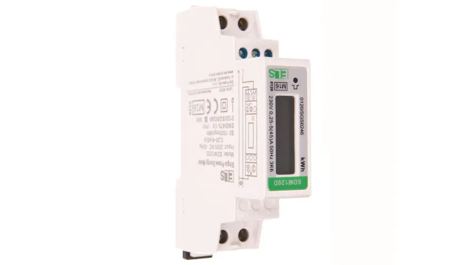 LCD Leistungsmesser 1-phasig 45A 230V SDM120D MID im Wasserman.eu