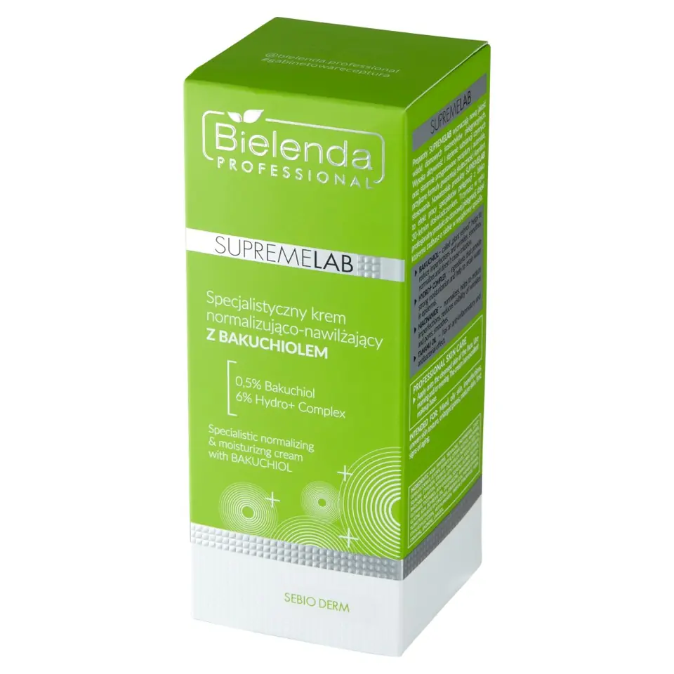 ⁨Bielenda Professional SupremeLab Sebio Derm specialized normalizing and moisturizing cream with bakuchiol 50ml⁩ at Wasserman.eu