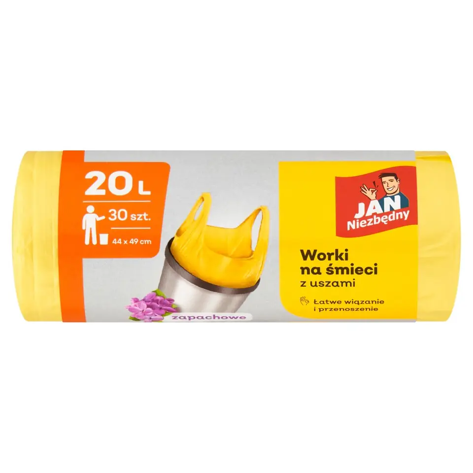 ⁨JAN NIEZBĘDNY Worki na śmieci zapachowe - z uszami 1op.-30szt⁩ w sklepie Wasserman.eu