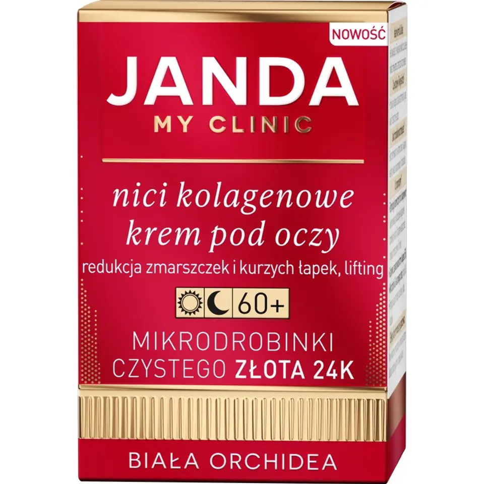 ⁨JANDA MY CLINIC Nici Kolagenowe Krem pod oczy na dzień i noc 60+  15ml⁩ w sklepie Wasserman.eu