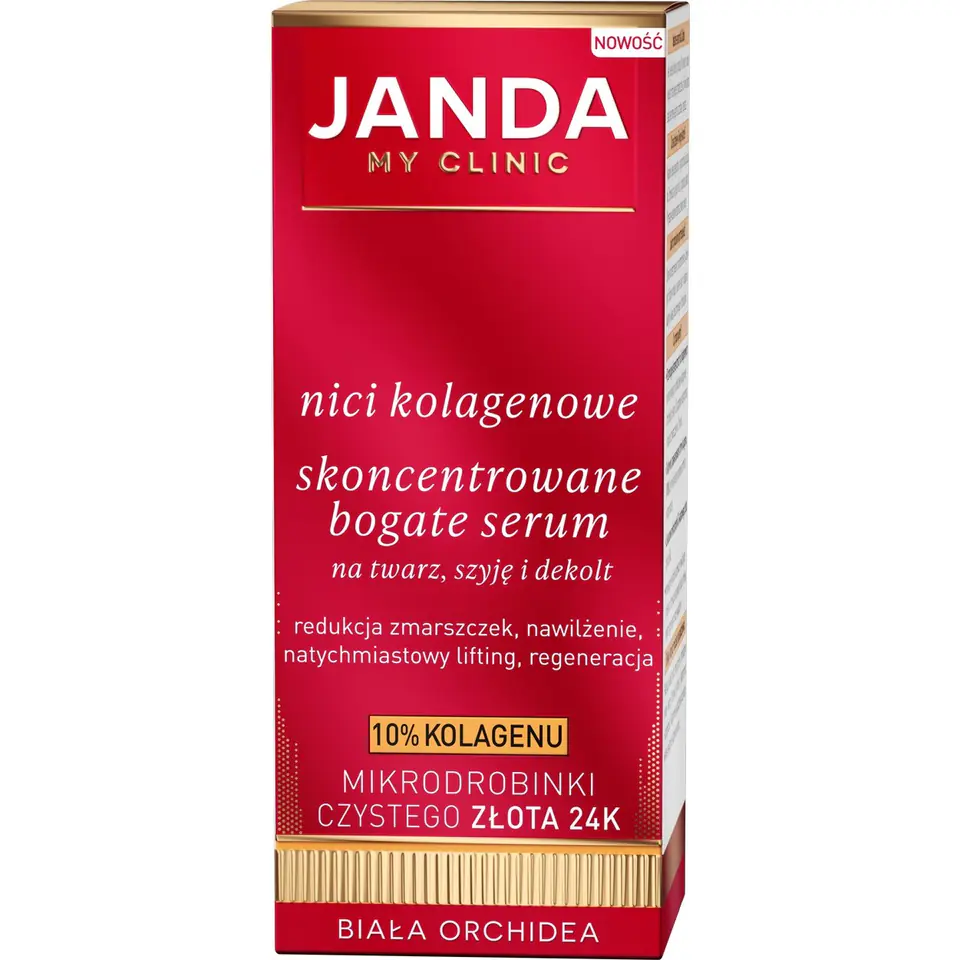 ⁨JANDA MY CLINIC Nici Kolagenowe Skoncentrowane Bogate Serum na twarz,szyję i dekolt - 10% Kolagenu 30ml⁩ w sklepie Wasserman.eu