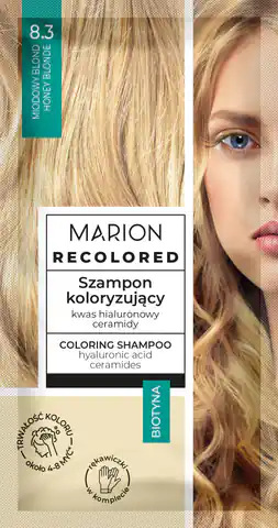 ⁨MARION Recolored Szampon koloryzujący nr 8.3 Miodowy blond 35 ml⁩ w sklepie Wasserman.eu