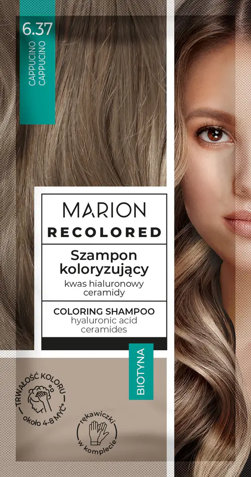 ⁨MARION Recolored Szampon koloryzujący nr 6.37 Cappucino 35 ml⁩ w sklepie Wasserman.eu