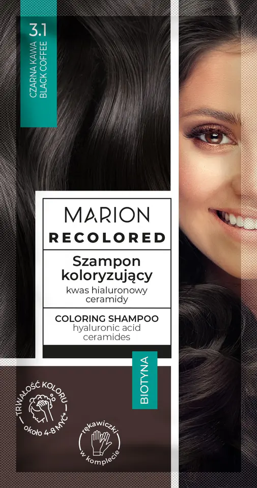 ⁨MARION Recolored Szampon koloryzujący nr 3.1 Czarna kawa 35 ml⁩ w sklepie Wasserman.eu