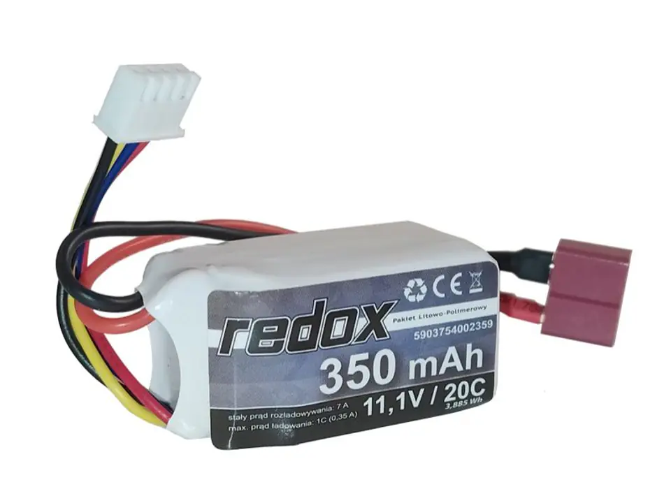 ⁨Redox 350 mAh 11,1V 20C DEAN - pakiet LiPo⁩ w sklepie Wasserman.eu