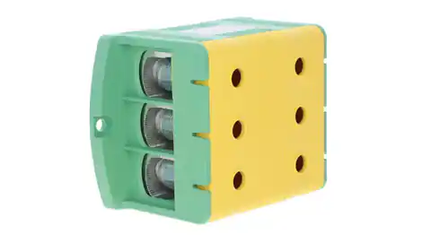 ⁨Złączka szynowa 3-torowa ZJUN-3x240 PE żółto-zielona R34RR-07020002701⁩ w sklepie Wasserman.eu