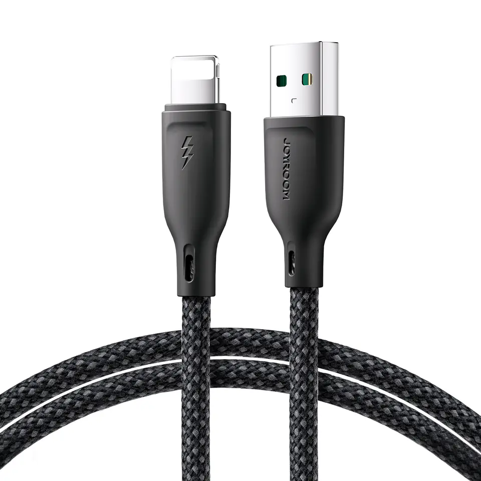 ⁨Kabel przewód do iPhone Multi-Color Series USB-A - Lightning 3A 1m czarny⁩ w sklepie Wasserman.eu