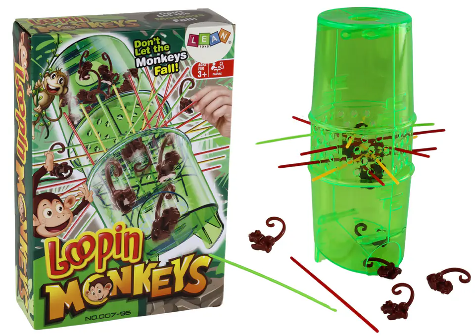 ⁨Gra Zręcznościowa Złap Małpkę Spadające Małpki Bierki⁩ w sklepie Wasserman.eu