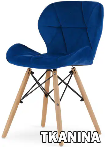 ⁨Krzesło tapicerowane VASTO BLUE VELVET⁩ w sklepie Wasserman.eu