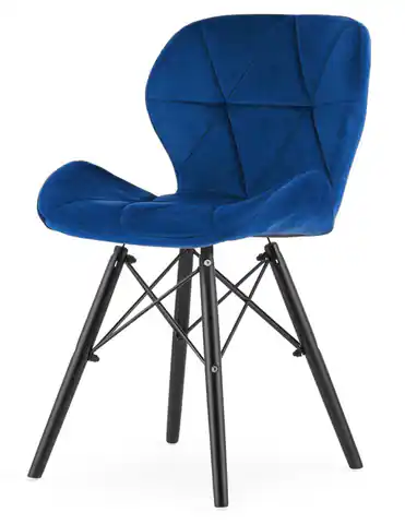 ⁨Krzesło tapicerowane VASTO BLUE VELVET SMOKE⁩ w sklepie Wasserman.eu