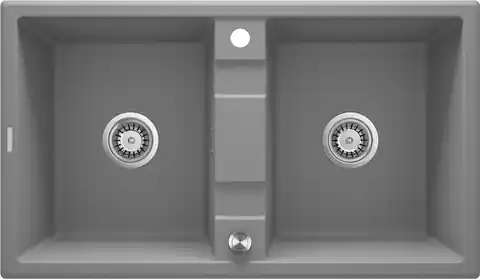 ⁨2-bowl granite sink⁩ at Wasserman.eu