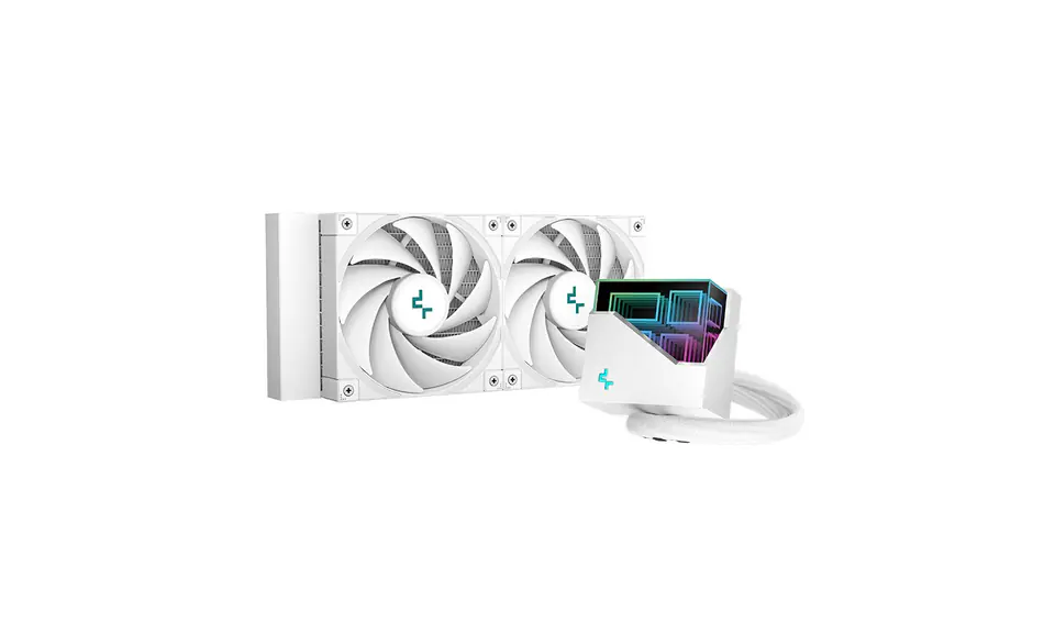 ⁨DeepCool LT520 WH Processor All-in-one liquid cooler 12 cm White 1 pc(s)⁩ at Wasserman.eu