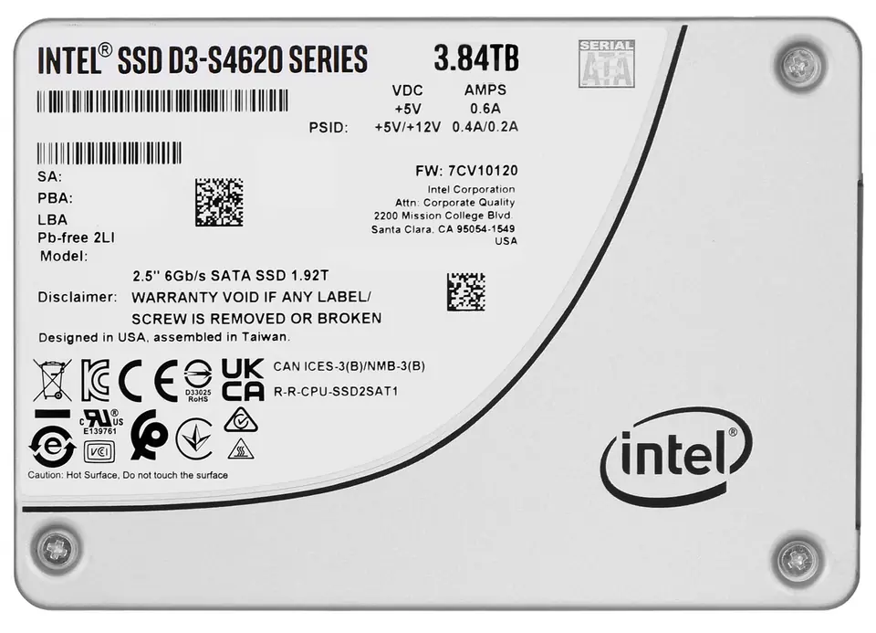 ⁨Dysk SSD Solidigm (Intel) S4620 3.84TB SATA 2.5" SSDSC2KG038TZ01 (DWPD up to 5)⁩ w sklepie Wasserman.eu