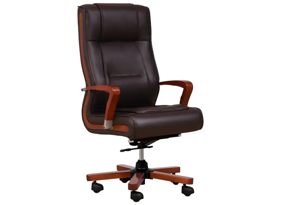 ⁨AMBASSADOR brown leather armchair⁩ at Wasserman.eu