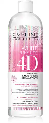⁨EVELINE White Prestige 4D Wybielający i nawilżający płyn micelarny 500 ml⁩ w sklepie Wasserman.eu