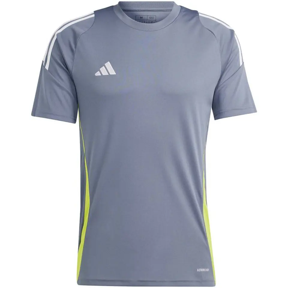 ⁨Koszulka adidas Tiro 24 Jersey M (kolor Szary/Srebrny, rozmiar 2XL)⁩ w sklepie Wasserman.eu