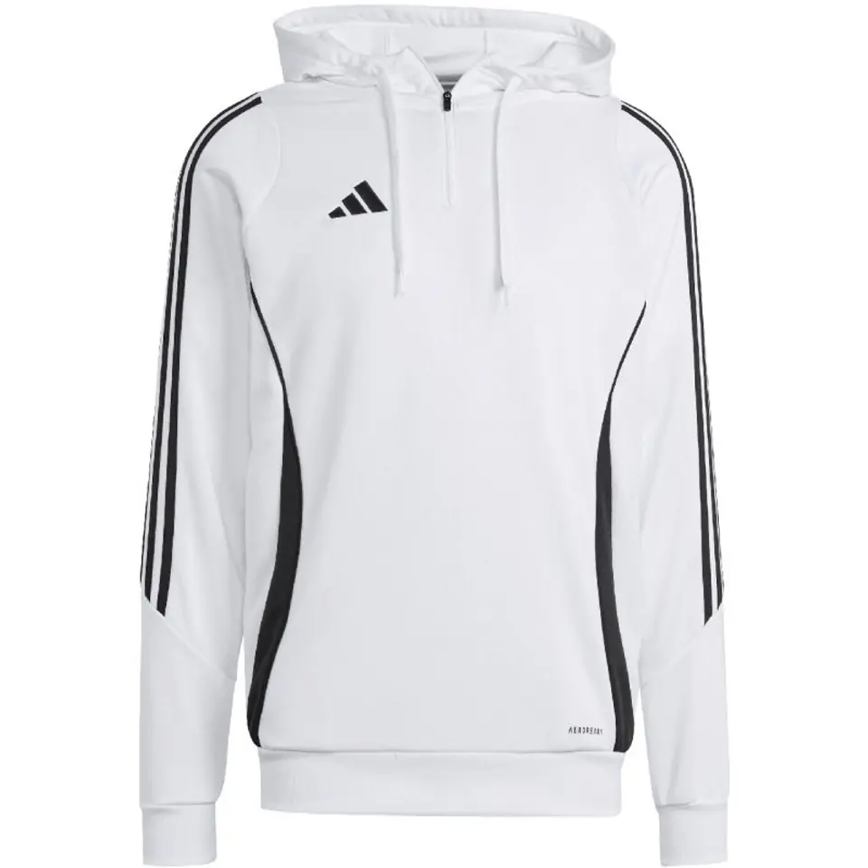 ⁨Bluza adidas Tiro 24 Training Hoodie M (kolor Biały, rozmiar L)⁩ w sklepie Wasserman.eu