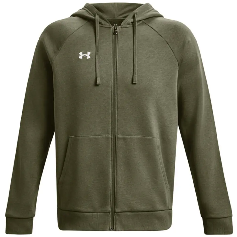 ⁨Bluza Under Armour Rival Fleece FZ Hoodie M 1379767 (kolor Zielony, rozmiar XL)⁩ w sklepie Wasserman.eu