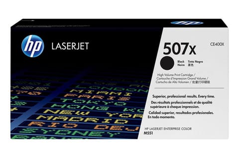 HP 507X Black Original LaserJet Toner Cartridge CE400X at Wasserman.eu