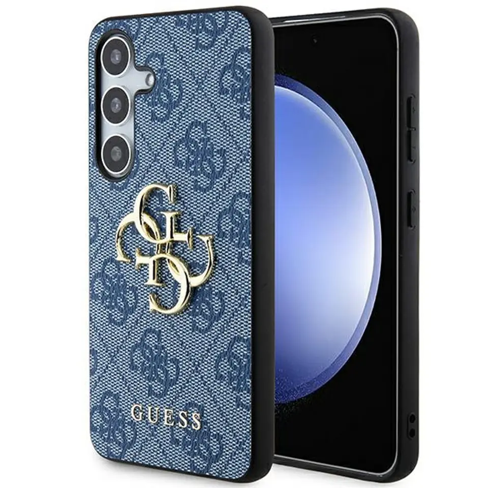 ⁨Guess GUHCS24M4GMGBL S24+ S926 niebieski/blue hardcase 4G Big Metal Logo⁩ w sklepie Wasserman.eu